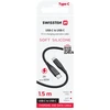 Swissten minkštas silikoninis 60 W duomenų kabelis USB-C – USB-C 1,5 m