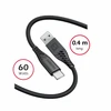 SWISSTEN SOFT SILICONE datový kabelis USB - USB-C 0.4m juoda