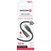 Swissten minkštas silikoninis duomenų kabelis USB / USB-C / 1,5 m / 60 W