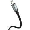 SWISSTEN TEXTILE II datový kabelis USB - Lightning 1.5m juoda