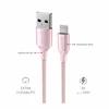 SWISSTEN TEXTILE II duomenų kabelis USB - Lightning 1,5m rožinis
