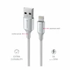 SWISSTEN TEXTILE II duomenų kabelis USB - Lightning 1,5m baltas