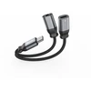 „Swissten Textile“ USB-C / USB-C / Aux 3,5 mm įkrovimo garso adapteris, 0,12 m