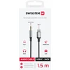 AV adapteris „Swissten Swissten“ garso adapteris tekstilinis USB-C - 3,5 mm lizdo kabelis 1,5 m