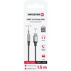 AV adapteris „Swissten Swissten“ garso adapteris tekstilinis USB-C - 3,5 mm lizdo kabelis 1,5 m