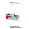 USB kabelis Swissten Swissten Textile Universal Quick Charge 3.1 USB-C / USB-C duomenų ir įkrovimo kabelis 0.2m juodas