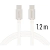 Swissten Textile Universal Quick Charge 3.0 USB-C į USB-C duomenų ir įkrovimo laidas 1,2 m
