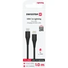 Swissten USB-C - Lightning 1.0m juoda