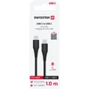 Swissten USB-C - USB-C 1.0m juoda