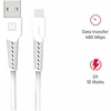 Swissten USB - USB-C 1.0m balta