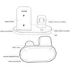 Įkroviklis Swissten Wireless Charger 3 in 1 Stovas Juodas Apple ir Samsung (laikrodžio kabelis neįtrauktas)