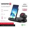Įkroviklis Swissten Wireless Charger 3 in 1 Stovas Juodas Apple ir Samsung (laikrodžio kabelis neįtrauktas)