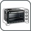 Mikrobangų krosnelė TEFAL | Mini Oven | OF444834 | 19 L | 1380 W | Juodas