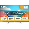 CHiQ L32M9PD televizorius, 32 colių įkroviklis, HD, išmanusis, „Google TV“, „Dolby Audio“, dbx-tv, HDR 10