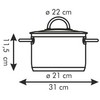 VISION PUODAS SU DANGIU ø 22 cm, 4,0 l TESCOMA