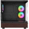„Thermaltake View 270 Plus WS ARGB“, bokšto tipo korpusas - juodas/medinis, grūdintas stiklas x 2, medinė konstrukcija