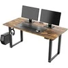 ULTRADESK UPLIFT Biurko 160x75 cm, 72-118 cm, juoda-ruda
