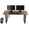 ULTRADESK UPLIFT Biurko 160x75 cm, 72-118 cm, juoda-ruda