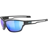 Akiniai Uvex sportstyle 806 juodas matt / mirror mėlynas