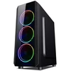 Vein X VeinX dėklas Mars MAR01A Mid Tower, be maitinimo, 3xUSB, permatomas šonas, 4xARGB ventiliatorius 120mm, juodas