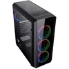 Vein X VeinX dėklas Mars MAR01A Mid Tower, be maitinimo, 3xUSB, permatomas šonas, 4xARGB ventiliatorius 120mm, juodas
