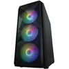 Vein X Obudowa VeinX VeinX case ME19A Mid Tower, bez zdroje, 1x USB3.0, 1x USB2.0, 4x 120mm ARGB Fan, 1x ARGB Controller, juoda