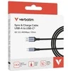 Verbatim cable Sync &amp; Charge USB-A to USB-C 18W 120 cm, Juodas