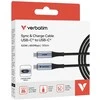 Kabelis Verbatim Sync & Charge USB-C į USB-C 100W display 120cm juodos spalvos 31848