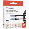 Kabelis Verbatim Sync & Charge USB-C į USB-C 40Gb/s 240W display 120cm juodos spalvos 31849