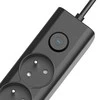 Viking tinklo praplėtimo lizdas YC53, 5x AC 230V, 1x USB-A, 2x USB-C, ilgis 1,5 m, juodas