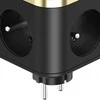 Viking adapter sieciowy Y33, 3x 230 V, 1x USB-A, 2x USB-C, przycisk ON/OFF, juoda