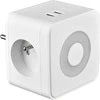 Viking maitinimo adapteris Y23L, 2x 230 V, 1x USB-A, 2x USB-C, jutiklinė lemputė, balta