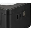 Viking maitinimo adapteris Y23L, 2x 230 V, 1x USB-A, 2x USB-C, jutiklinė lemputė, juoda