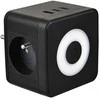 Viking maitinimo adapteris Y23L, 2x 230 V, 1x USB-A, 2x USB-C, jutiklinė lemputė, juoda