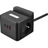 Viking maitinimo adapteris YC23H, 2x 230 V, 1x USB-A, 2x USB-C, jutiklinis šviestuvas, stovo funkcija, juoda