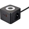 Viking maitinimo adapteris YC23L, 2x 230 V, 1x USB-A, 2x USB-C, jutiklinis šviestuvas, ilgis 1,4 m, juodas