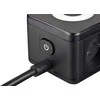 Viking maitinimo adapteris YC23L, 2x 230 V, 1x USB-A, 2x USB-C, jutiklinis šviestuvas, ilgis 1,4 m, juodas