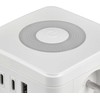 Viking maitinimo adapteris YC23L, 2x 230 V, 1x USB-A, 2x USB-C, jutiklinis šviestuvas, ilgis 1,4 m, baltas