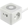 Viking maitinimo adapteris YC23L, 2x 230 V, 1x USB-A, 2x USB-C, jutiklinis šviestuvas, ilgis 1,4 m, baltas