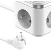 Viking maitinimo adapteris YC33, 3x 230 V, 1x USB-A, 2x USB-C, ON/OFF mygtukas, ilgis 1,4 m, baltas