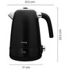 mPTech Sp. su o.o. Huslog retro virdulys with temperature control juodas 1,7L 2200W