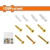 Wadfow dowel with wood screw set 159pcs