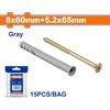 Wadfow Frame dowel 8x60mm+screw 5.2x65mm,set of 15 pcs