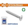 Wadfow Self-tapping screw ZH 3.5x32mm, set of 200 pcs