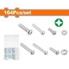 Wadfow Threaded screw set 164 pcs