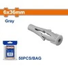 Wadfow Universal dowel 6x36mm, set of 50 pcs