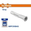 Wadfow Universal dowel 6x36mm, set of 60 pcs