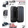 Winner Group WG - Išorinė baterija 20000 mAh, saulės baterija + belaidis įkrovimas 15 W + žibintuvėlis + kompasas, USB-C PD 20 W, juoda