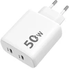 „Winner Group WG“ – maitinimo adapteris 2x USB-C 50W, 1x USB-C PD 30W + 1x USB-C PD 20W, baltas