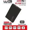 Winner Group WG - Išorinė baterija 10000 mAh, USB-C PD 20W + USB-A 22.5W, juoda